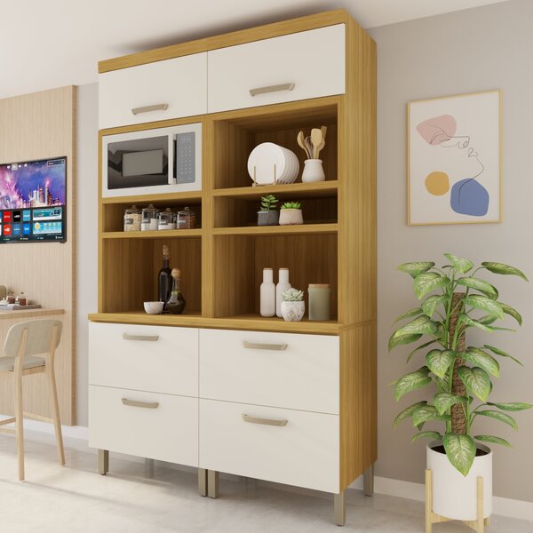 Armário Torre Quente 4 Portas 2 Gavetas 100% Mdf Princesa Fre