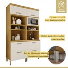 Armário Torre Quente 4 Portas 2 Gavetas 100% Mdf Princesa Fre