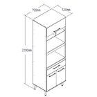 Armário Torre Quente 70 Cm Moderno Ipê/cristalo