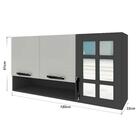 Armário Triplo 3 Pts Marie Indekes Cinza 61x120x32