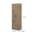 Armário Utilitário 626 Multiuso 2 Portas Noce Carraro