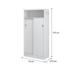 Armário Utilitário Escritório 2 Portas Branco Carraro