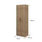 Armário Utilitário Multiuso 2 Portas Noce Carraro