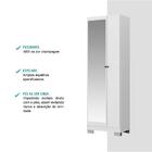 Armário Utilitário Sapateira 2 Portas Espelho Branco Carraro