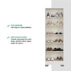 Armário Utilitário Sapateira 2 Portas Espelho Branco Carraro