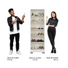 Armário Utilitário Sapateira 2 Portas Espelho Branco Carraro