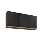 Armário Valentina 120cm Freijó Com Preto - Vallisa Decor