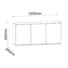 Armário Valentina 120cm Freijó Com Preto - Vallisa Decor