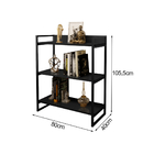 Armário Veneza Mdf Multiuso Estilo Industrial - Preto