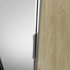 Armário Vertical Para Banheiro Com Porta Espelhada  Wood