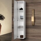 Armário Vertical Para Banheiro Com Porta Espelhada Branco