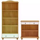 Armario Vitrine 2 Portas Com Vidro 8928 E Balcao 8932 Rubi Ca