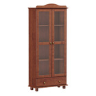 Armário Vitrine Para Cozinha Linha Rubi Imbuia 2 Portas De Vi