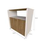 Armário Zoe 2 Pt Branco E Carvalho Mel