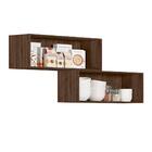 Armários Aéreo Com 2 Portas Basculantes 100% Mdf Amêndoa Chum