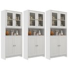 Armários Americanos Para Cozinha Conjunto 3 Peças Branco Gelo