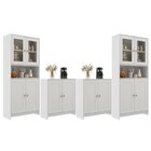 Armários Americanos Para Cozinha Conjunto 4 Peças Branco Gelo