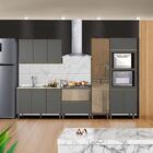 Armários De Cozinha 5 Módulos 100% Mdf Vidro Reflecta Amêndoa