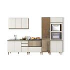 Armários De Cozinha 5 Módulos 100% Mdf Vidro Reflecta Carvalh