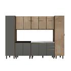 Armários De Cozinha 6 Módulos 100% Mdf Vidro Reflecta Amêndoa