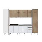 Armários De Cozinha 6 Módulos 100% Mdf Vidro Reflecta Branco
