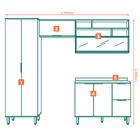 Armarios Lavanderia 4 Modulos Mdf 270 Cm Tosc Mxm