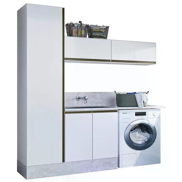 Armarios Multiuso Lavanderia Kali 4 Peças Mdf Kali Premium Cj7