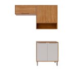 Armários Multiuso Para Área De Serviço 3 Peças Com 5 Portas D