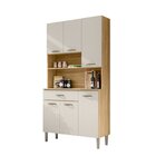 Armários Para Cozinha 6 Portas E 1 Gaveta Apolo Freijó / Soft