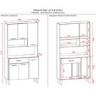 Armários Para Cozinha 6 Portas E 1 Gaveta Apolo Freijó/vanilla