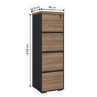 Arquivo 4 Gavetas E Gaveteiro Tuvalu Nogal Preto