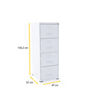 Arquivo 4 Gavetas Pandin Maxxi - Branco