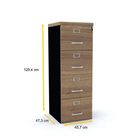 Arquivo 4 Gavetas Pandin Pe40 - Naturalle