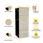 Arquivo 4 Gavetas Pandin Pe40 - Nogueira