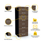 Arquivo 4 Gavetas Pandin Pe40 - Walnut