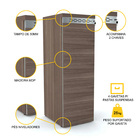 Arquivo 4 Gavetas Pandin Pe50 - Walnut/prata