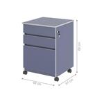 Arquivo Com 3 Gavetas Medina Azul