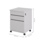 Arquivo Com 3 Gavetas Medina Cinza