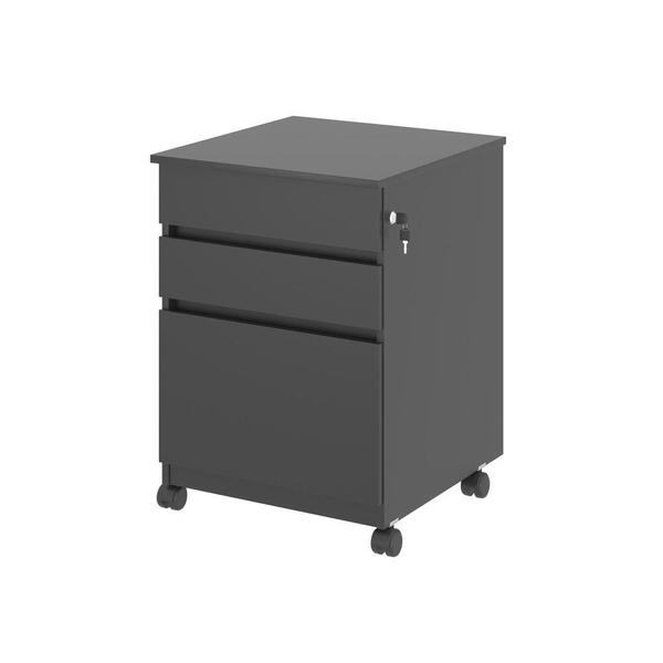 Arquivo Com 3 Gavetas Medina Preto Onix