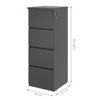 Arquivo Com 4 Gavetas Jessica Preto Onix