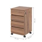 Arquivo Com 4 Gavetas Verbena Noce