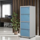 Arquivo De Aço 4 Gavetas Pandin Rptcm - Cinza/azul Dalí