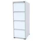 Arquivo De Aço 4 Gavetas Pandin Rptcm - Cinza/branco