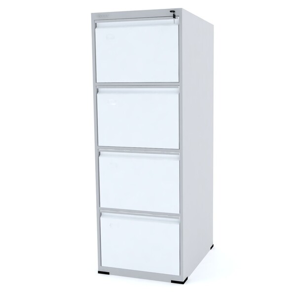 Arquivo De Aço 4 Gavetas Pandin Rptcm - Cinza/branco
