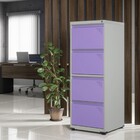 Arquivo De Aço 4 Gavetas Pandin Sctcm - Cinza/lilás