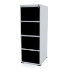 Arquivo De Aço 4 Gavetas Pandin Sctcm - Cinza/preto
