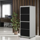 Arquivo De Aço 4 Gavetas Pandin Sctcm - Cinza/preto