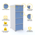 Arquivo De Aço 4 Gavetas Pandin Slm - Cinza/azul Dalí