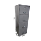 Arquivo De Aço Junior 04 Gavetas 133x50x47cm