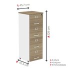 Arquivo De Madeira 4 Gavetas Of04gp25 Branco/noce Natualle